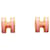 Hermès Hermes Mini Pop H Stud Earrings Pink Golden  - view 1