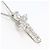 Autre Marque Platin-Halskette mit Diamantanhänger - Ansicht 2