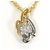 Autre Marque Collana in oro giallo 18K e platino con diamante D'oro
