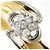 Autre Marque 18K Gelbgold- und Platin-Ring mit Diamant Golden - Ansicht 2