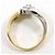 Autre Marque 18K Gelbgold- und Platin-Ring mit Diamant Golden - Ansicht 3