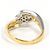 Autre Marque 18K Gelbgold- und Platin-Ring mit Diamant Golden - Ansicht 4