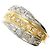 Autre Marque 18K Gelbgold- und Platin-Diamantring Golden