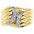 Autre Marque Anello a fascia elegante in platino e oro giallo D'oro