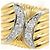 Autre Marque Anello a fascia elegante in platino e oro giallo D'oro - vista 2