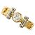 Autre Marque 18K Gelbgold- und Platin-Ring mit Diamant Golden