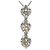 Autre Marque Collana in platino con diamante marrone