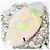 Autre Marque Platinring mit Opal und Diamant - Ansicht 2
