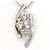 Autre Marque Elegante collar de oro blanco de 18K con diamantes marrones Castaño Dorado