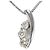 Autre Marque Collana con pendente in oro bianco 18K e diamanti D'oro
