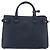 Burberry Banner in pelle e tela House Check Medium Blu navy - vista 2