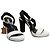 Sandali Vic Matié in pelle bicolore Nero Bianco