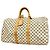 Louis Vuitton Damier Azur Keepall 50 Boston Bag Bianco