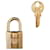 Hermès Gold-plated Padlock and Key Charm Golden  - view 1