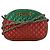 Gucci Bolsa de ombro Zumi em couro matelassê metálico verde e vermelho Multicor