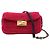 Fendi Mini borsa baguette a tracolla in nappa e shearling rosa fucsia