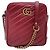 Gucci Borsa Camera GG Marmont in pelle trapuntata diagonale rossa con doppia zip Rosso