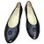 Chanel Bailarinas de cuero negro