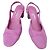 Chanel Décolleté slingback in velluto a coste rosa