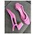Chanel Décolleté slingback in velluto a coste rosa - vista 15