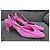 Chanel Décolleté slingback in velluto a coste rosa - vista 4