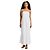 Autre Marque Hodakova Vestido maxi palabra de honor de algodón blanco desconstruido