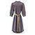 Sessun Gestreiftes Midi-Kleid SERIFOS mit Gürtel Braun Blau