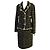 Timeless Conjunto de saia e casaco em tweed preto e branco Chanel