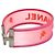 Bracciale Chanel in resina rosa traslucida con logo arancione e fiori Metallico - vista 2