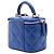 Chanel Blue Mini CC Matelassé in agnello con manico superiore e catena Vanity Case - vista 2