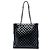 Tote Chanel Black CC Quilted Patent North South Nero
