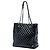 Tote Chanel Black CC Quilted Patent North South Nero - vista 2