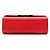 Chanel Red Small Quilted Grained Calfskin Label Click Flap Rosso - vista 3