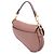 Borsa Saddle mini in pelle di vitello liscia marrone Dior Carne - vista 2