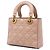Dior Lady Dior Supple in agnello cannage con borchie rosa Small - vista 2