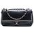 Chanel Black Small Crinkled Patent Frame Single Flap Nero