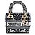Dior Lady D Lite Petites Fleurs in tela ricamata bianco mini