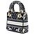 Dior Lady D Lite Petites Fleurs in tela ricamata bianco mini - vista 2