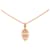 Hermès Mini Maillon Anhänger Halskette, Roségold beschichtet und rosa Pink Golden  - Ansicht 2