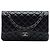 Chanel Black Jumbo Classic Lambskin Double Flap Nero