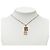 Collana con pendente Chanel Gold CC placcato oro Strass No 5 Double Square D'oro - vista 7