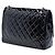 Chanel Black Maxi Classic Patent Double Flap - view 2