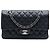 Chanel Black Medium Classic Caviar Double Flap Nero