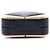 Clutch Chanel quadrata in agnello nero con CC e metallo e catena - vista 3
