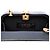 Clutch Chanel quadrata in agnello nero con CC e metallo e catena - vista 5