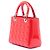 Lady Dior Cannage aus Lackleder rot, Größe Medium - Ansicht 2