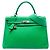 Hermès Green Clemence Kelly II Retourne 35 Verde