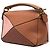 LOEWE Borsa Mini Tricolor in pelle di vitello marrone Puzzle - vista 2