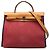 Hermès Red Toile Herbag Zip 31 Rosso