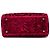 Dior Red Medium Embroidered Velvet Roses Lady D Lite Rosso - vista 3